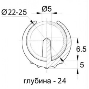 Подковообразная накладка на ножки стула 25 мм