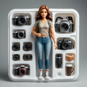 Статуэтка фотографа женщины