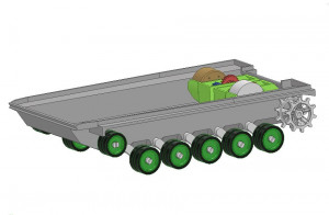 Шасси RC танка, типа БМД-4М с торсионной подвеской