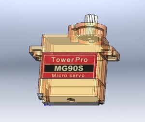 Сервопривод MG90S модель корпуса без внутренностей STEP, STL и SolidWorks для макетирования и моделирования для Ардуино Arduino