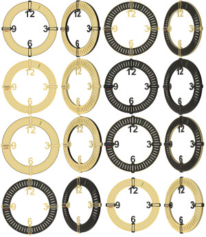 Ещё одни настенные часы на адресных светодиодах.