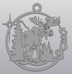 Новогодний лось