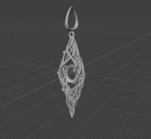 подвеска- сережка из лиан