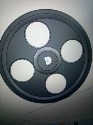 шкив 200мм под вал 18мм клиновый ремень 10мм