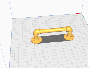 Декоративная "Лофт" ручка в виде трубы