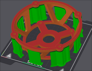 Переходник для VESA75-100 для улучшения вентиляции осциллографа Rigol