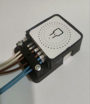 Коробочка для крепления zigbee, wifi реле с фиксацией проводов
