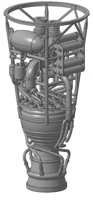 Сборная модель ЖРД ракеты Фау-2 (V-2)