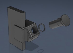 Держатель экстренной кнопки на стойке CNC3018