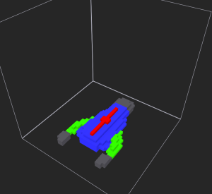 воксельный космический корабль
