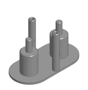 Двойной держатель катушки припоя.