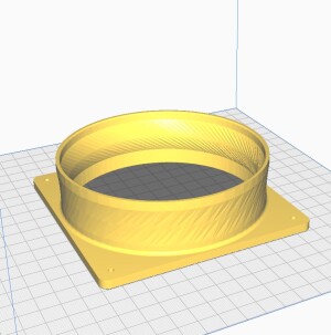 Переходник вентилятора 120мм на трубу 110мм