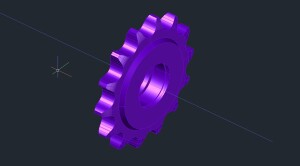 Звезда натяжителя цепи 14 зубов, шаг 15,875 под 629 подшипник