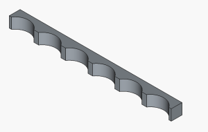 Планка дома для нард 150х10 для фишек 24-25мм