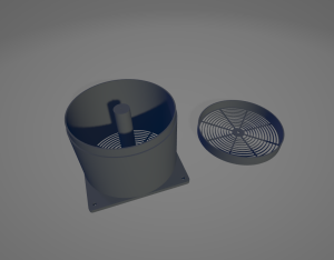 Корпус угольного фильтра для компьютерного кулера 120х120 мм