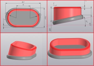 Заглушка ножки офисного стула.