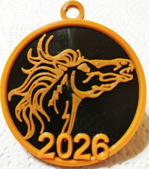 Медалька на Новый 2026 год