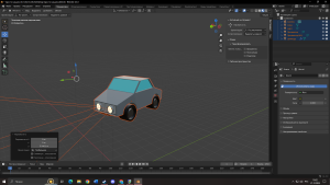 Машина в мультфильмном стиле