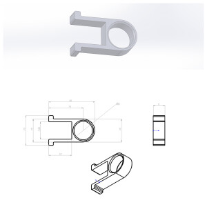 QIDI Q2. Держатель трубки PTFE.