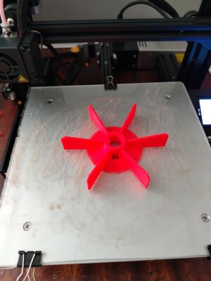 крыльчатка на электродвигатель d=120 мм.