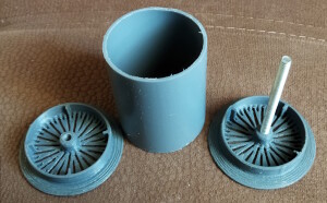 Упрощенный  вкладыш с силикагелем в катушку филамента.