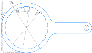 Ключ для магистрального фильтра колбы Ключ для магистрального фильтра колбы