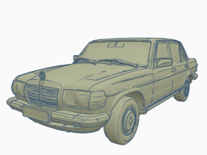 Mercedes W123 с помощью ИИ