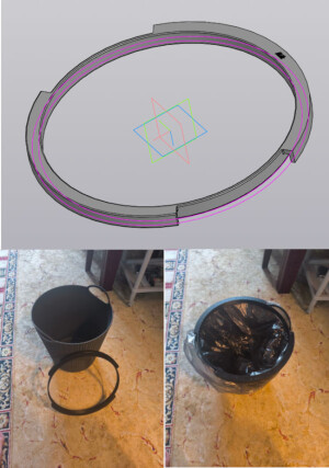 Кольцо на мусорную корзину для прижатия пакета
