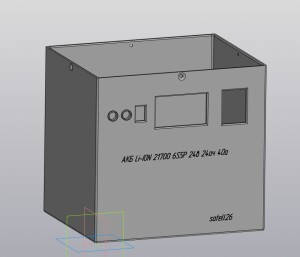 Бокс 150х120х140х2,4 под АКБ Li-ion 21700 6S5P 24В 24Ач