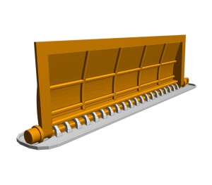 Заслонка печки ПРИОРА с поддержками