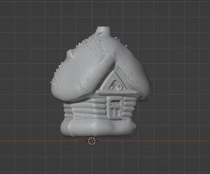 Елочная игрушка избушка 2 варианта