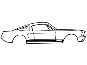 3d model mustang (на стену)