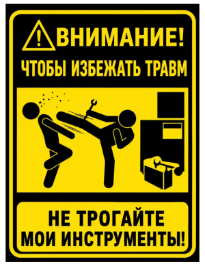 Табличка на работу