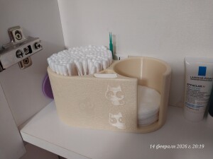 Органайзер в ванную, для ватных дисков и палочек