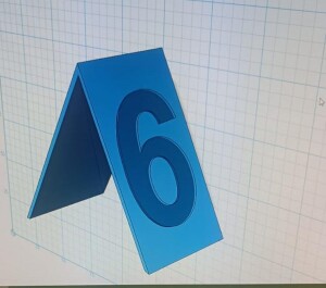 Табличка с цифрой.