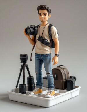 Статуэтка фотографа парня