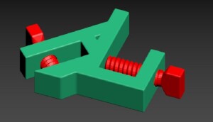 Струбцина-держатель плитки для запила 45 градусов