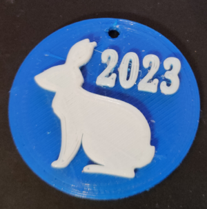 Брелок кролика на 2023 год