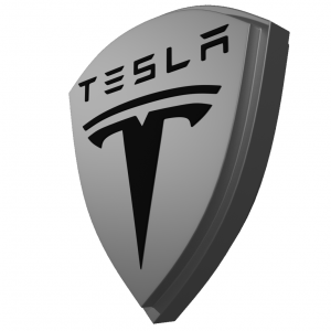 Tesla logo 3d animated