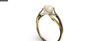 Кольцо с жемчугом