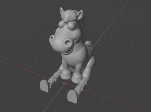 Конь с висящими ногами.