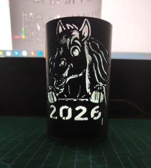 Лошадь 2026. Плафон для светильника d60.