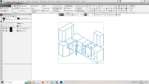 Кухня. 3D модель.