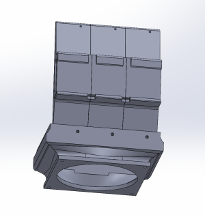 держатель 556DM на дин рейку с 80мм вентилятором