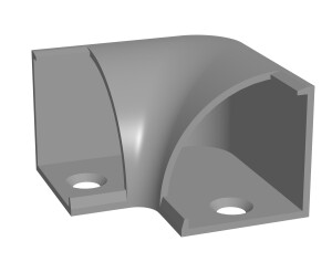 Угловой соединитель для профиля светодиодной ленты (16х16). Внутренний и внешний угол.