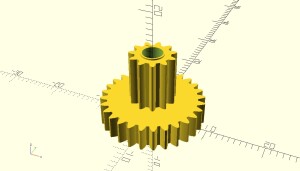 Шестерня для ремонта блока климат контроля Hyundai i30 (28 зубов на большой, 11 на маленькой)