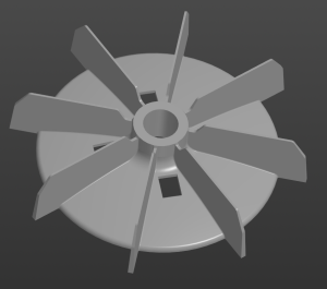 крыльчатка асинхронного двигателя. наружный 179, посадочный диаметр - 26.