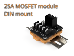 Крепление 25A MOSFET модуля на DIN рейку