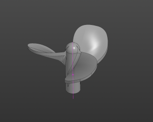 Гребной винт для лодочной модели