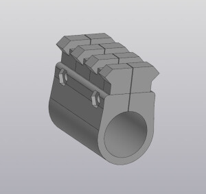 Кронштейн с планкой вивера (Picatinny Rail) для Haenel Jaeger 10, под фонарь.
